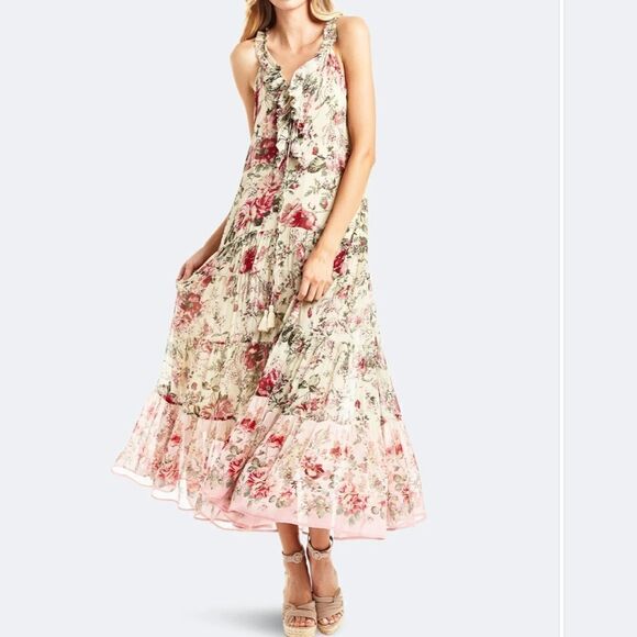 Secret Mission Emmeline Maxi Dress - Romantic Floral Sz M NWT - Picture 4 of 15